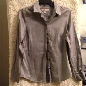 Size 6 gray button down